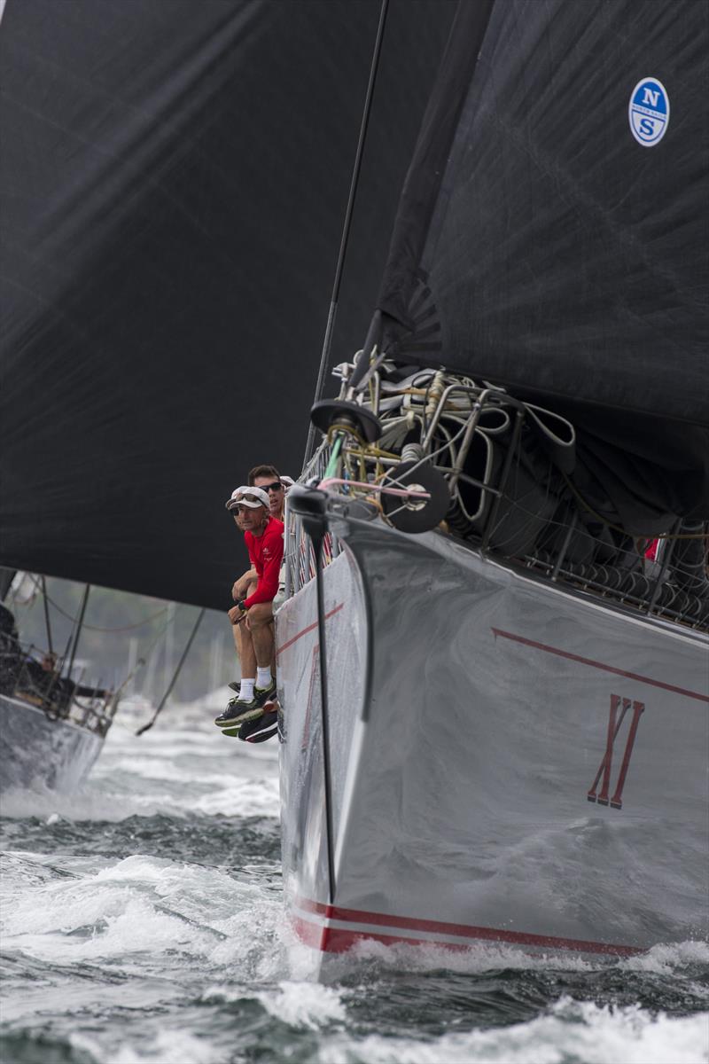 Wild OatsXI lead from gun to gun to take Line Honours photo copyright Andrea Francolini taken at Cruising Yacht Club of Australia and featuring the Maxi class