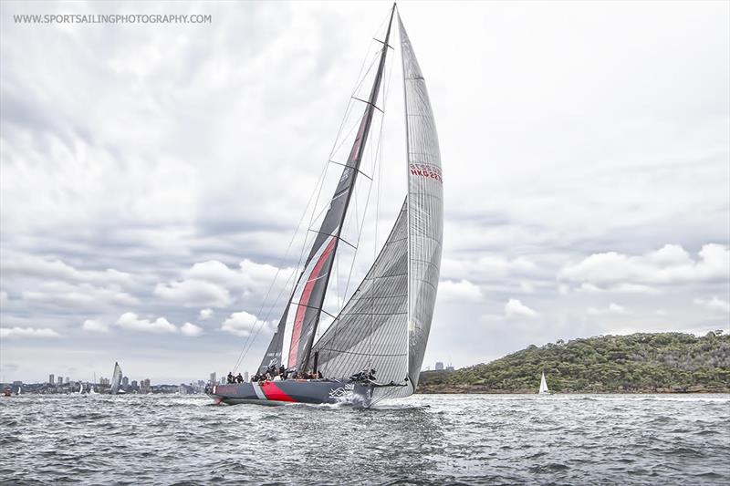 Seng Huang Lee's 'Scallywag' in yesterday's SOLAS Big Boat Challenge  photo copyright Beth Morley / www.sportsailingphotography.com taken at Cruising Yacht Club of Australia and featuring the Maxi class