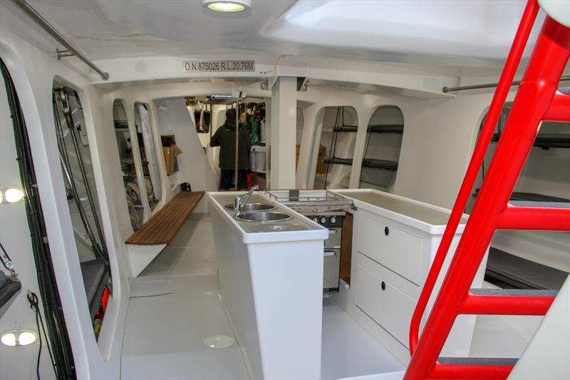 Galley looking forward - Lion New Zealand - Relaunch - March 11, 2019 - photo © Richard Gladwell