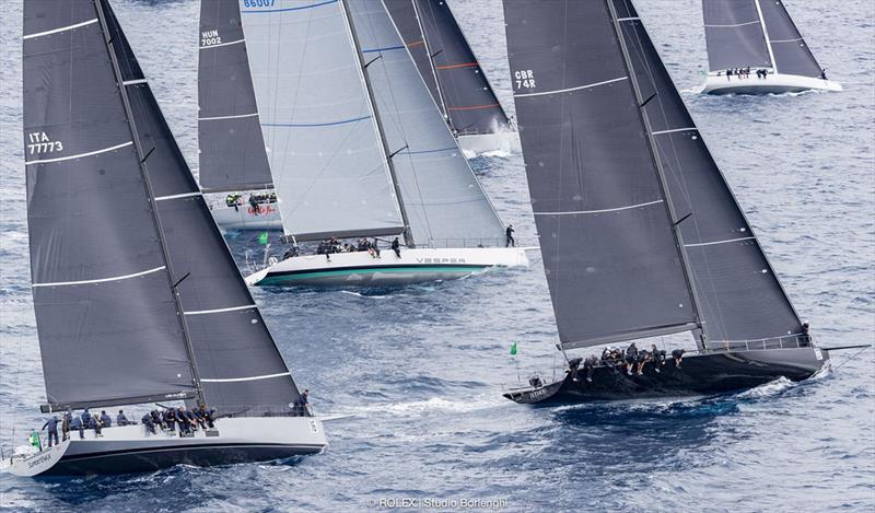 The Racer division sets sail - Rolex Capri Sailing Week photo copyright Rolex / Studio Borlenghi taken at Yacht Club Capri and featuring the Maxi class