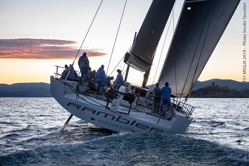 Two boat race - George David's Rambler 88 claimed line honours and set a new record - 151 Miglia-Trofeo Cetilar photo copyright Studio Borlenghi taken at Yacht Club Punta Ala and featuring the Maxi class