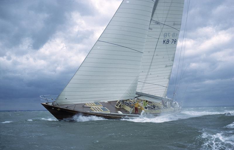 Condor of Bermuda was first to finish and took set a new race record - 1979 Fastnet Race photo copyright Alastair Black - PPL - Copyright reserved taken at Royal Ocean Racing Club and featuring the Maxi class