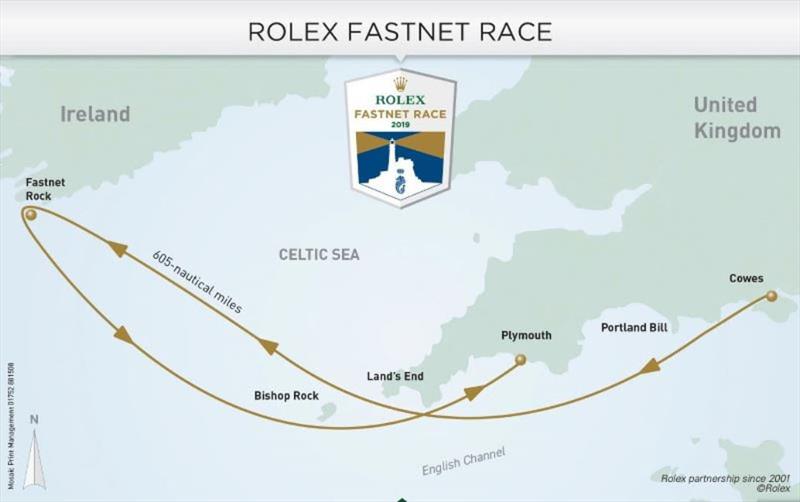 Rolex Fastnet Race track - photo © Rolex