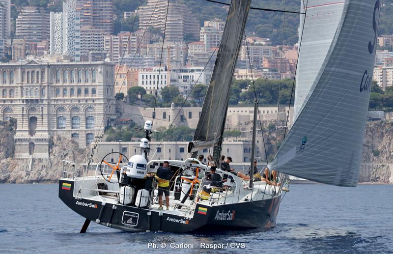 Ambersail 2 (ex-Team SCA) arrives in Monaco photo copyright Carloni - Raspar / CVS taken at Yacht Club Costa Smeralda and featuring the Maxi class