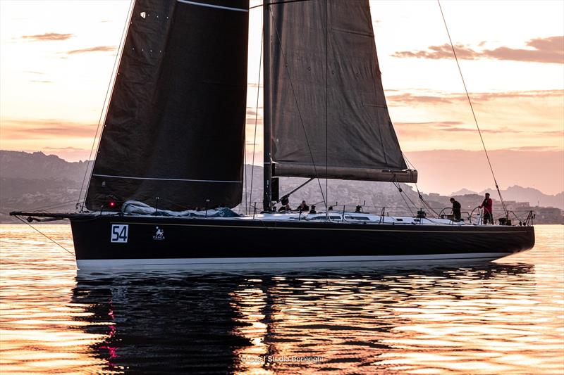 Vera takes on the light conditions off Porto Cervo on Thursday morning - photo © Studio Borlenghi