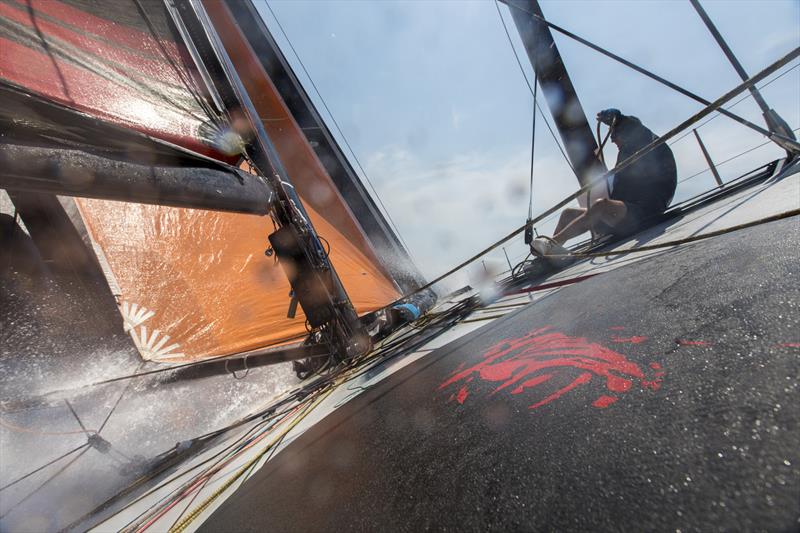 Only one boat in the Hobart is this big - Comanche photo copyright Andrea Francolini taken at Cruising Yacht Club of Australia and featuring the Maxi class