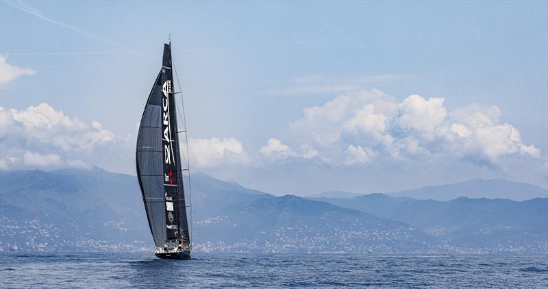 Arca SGR ghosts towards Genoa to secure Rolex Giraglia 2021 line honours photo copyright ROLEX / Studio Borlenghi taken at Yacht Club Sanremo and featuring the Maxi class