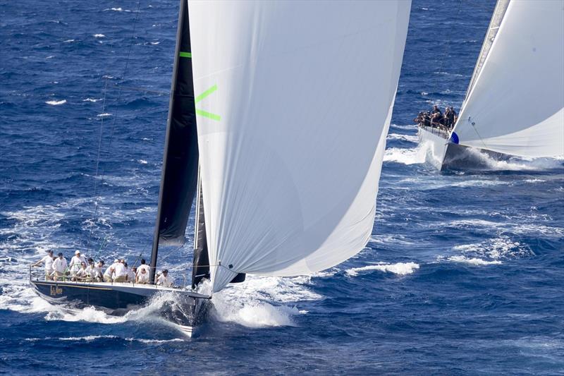 Bella Mente leads Sorcha (now North-Star) at the 2019 Maxi Yacht Rolex Cup - photo © ROLEX / Studio Borlenghi