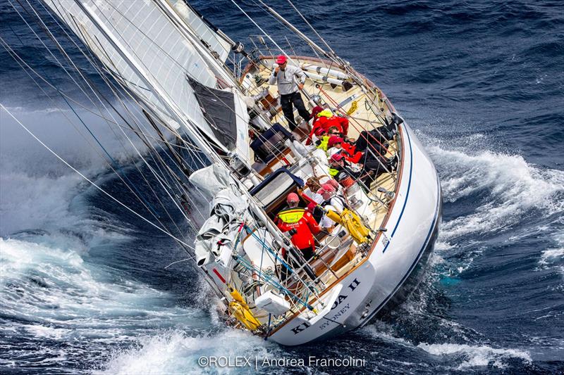 50 years on -  1971 Sydney Hobart line honours winner Kialoa II 2021 Rolex Sydney Hobart Yacht Race photo copyright Rolex / Andrea Francolini taken at Cruising Yacht Club of Australia and featuring the Maxi class