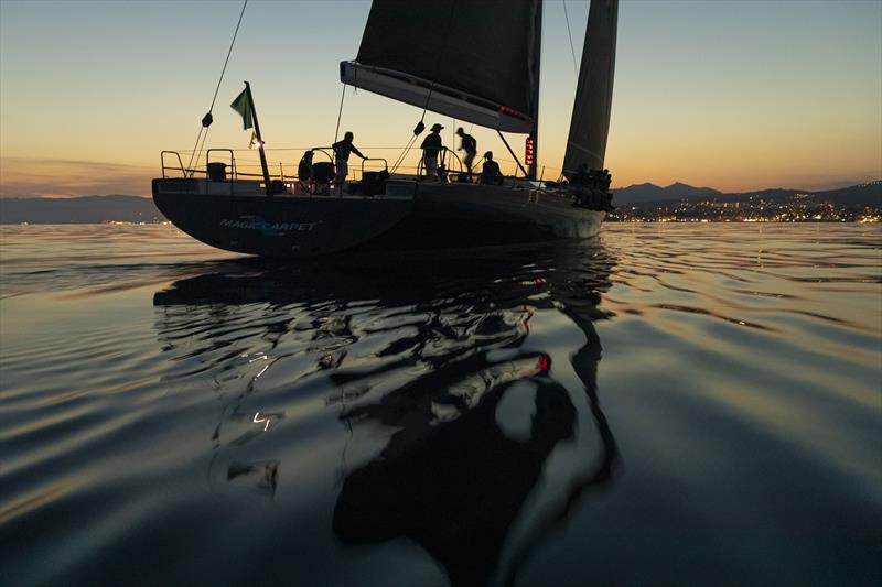 Magic Carpet Cubed, line honours winner at the Rolex Giraglia 2022 photo copyright Rolex / Carlo Borlenghi taken at Yacht Club Italiano and featuring the Maxi class