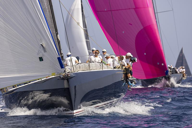 Hap Fauth's 74ft Bella Mente today scored her first bullet of this year's Maxi Yacht Rolex Cup photo copyright IMA / Studio Borlenghi taken at Yacht Club Costa Smeralda and featuring the Maxi class
