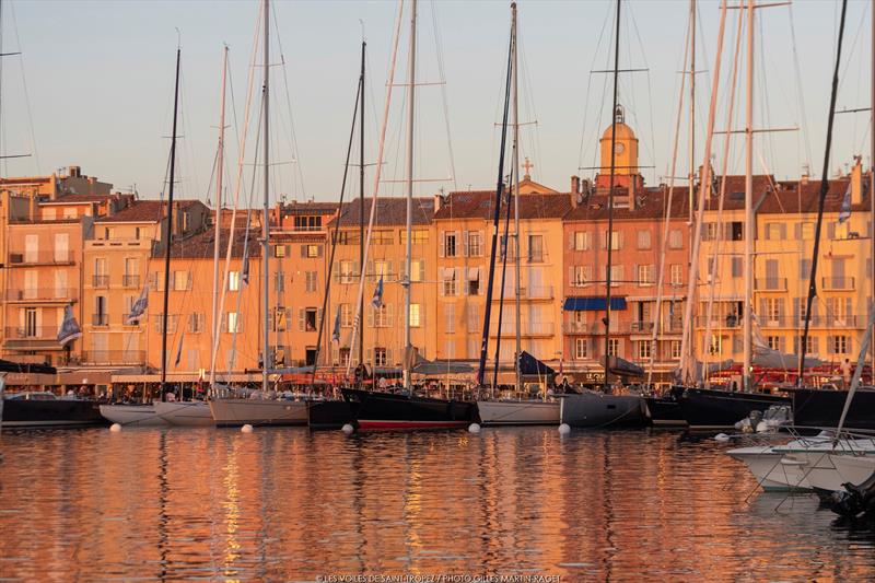 Part of the 46-strong maxi fleet moored in Saint-Tropez harbour. - IMA Mediterranean Maxi Inshore Challenge - Les Voiles de Saint-Tropez - photo © Gilles Martin-Raget