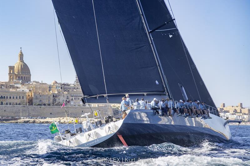 Monohull Line Honours to Leopard 3 in the Rolex Middle Sea Race photo copyright Kurt Arrigo / Rolex taken at Royal Malta Yacht Club and featuring the Maxi class