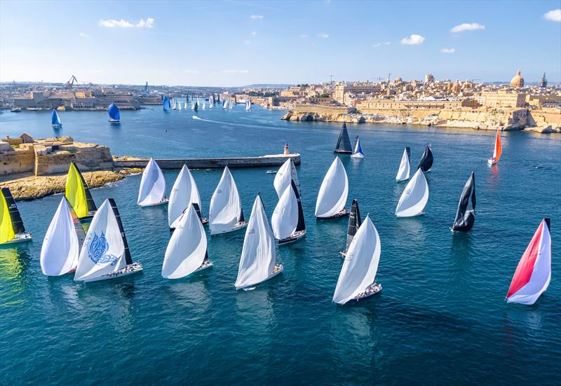 Rolex Middle Sea Race 2022 photo copyright Kurt Arrigo / Rolex taken at Royal Malta Yacht Club and featuring the Maxi class