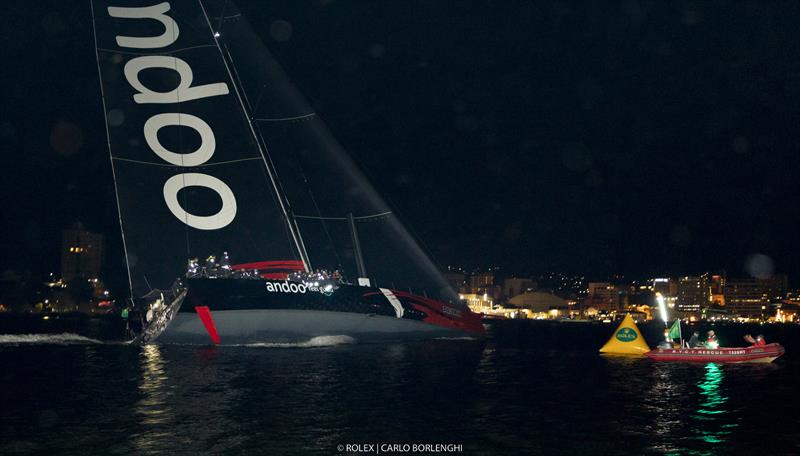 Andoo Comanche about to cross the finish line to be first to finish in the 2022 Rolex Sydney Hobart Race - photo © Carlo Borlenghi/Rolex