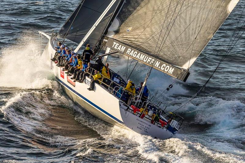 2015 Rolex Sydney Hobart Yacht race: Ragamuffin 100, Sail No: SYD100, Bow No: 100, Owner: Syd Fischer, Skipper: Syd Fischer, Design: Elliott 100, LOA (m): 30.48, State: VIC off Cape Raoul   photo copyright Carlo Borlenghi / ROLEX taken at Cruising Yacht Club of Australia and featuring the Maxi class