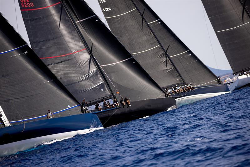 PalmaVela Day 3: Maxi fleet starting today's coastal race photo copyright María Muiña / PalmaVela taken at Real Club Náutico de Palma and featuring the Maxi class