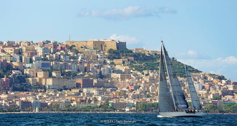 Giuseppe Puttini's Swan 65 ketch Shirlaf was last maxi to finish the Regata dei Tre Golfi, her time correcting out to leave her 13th in the maxi fleet - photo © Rolex / Carlo Borlenghi