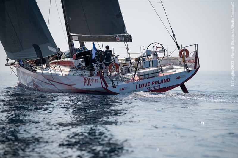 The VO70 I Love Poland is very well sailed by her young crew but their round the world racer didn't apreciate the ultra-light winds in the 151 Miglia-Trofeo Cetilar photo copyright Studio Taccola taken at Yacht Club Punta Ala and featuring the Maxi class