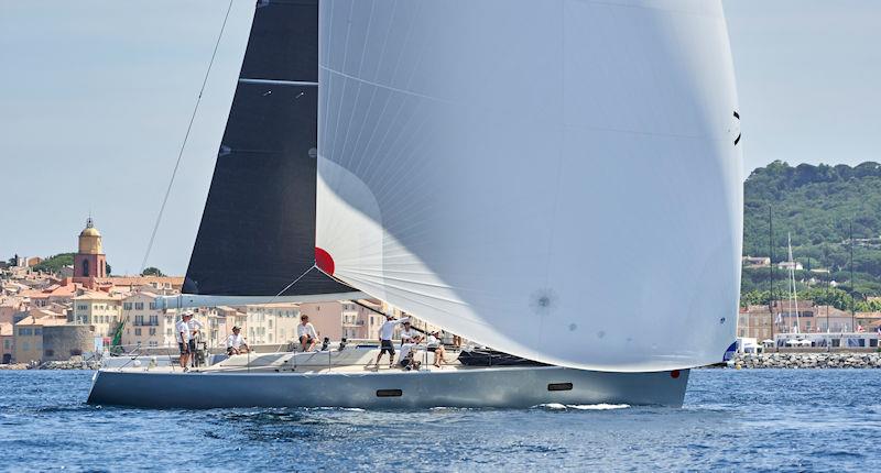 Rolex Giraglia: Benoît de Froidmont steers Wallyño across the Saint-Tropez finish line to take first place in Maxi 2 today - photo © ROLEX / Studio Borlenghi