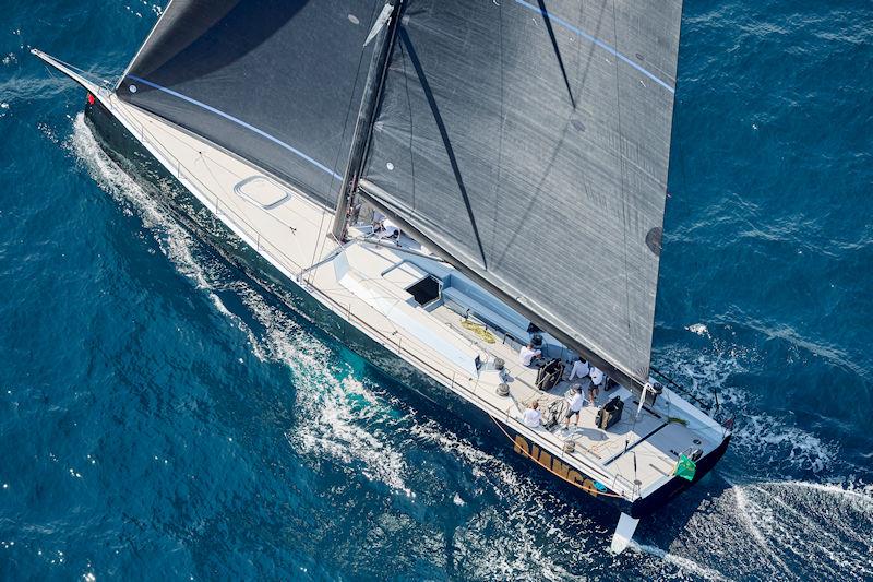 Rolex Giraglia: Django Unchained, the former Highland Fling XI, was fourth today in Maxi 1 photo copyright ROLEX / Studio Borlenghi taken at Yacht Club Italiano and featuring the Maxi class