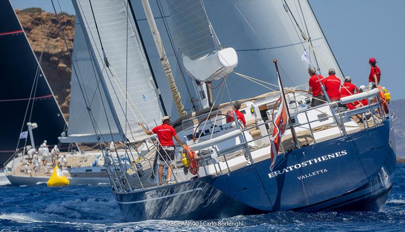 Built for round the world cruising, the Swan 112 Eratosthenes handled the gale force conditions well - Aegean 600 - photo © Carlo Borlenghi