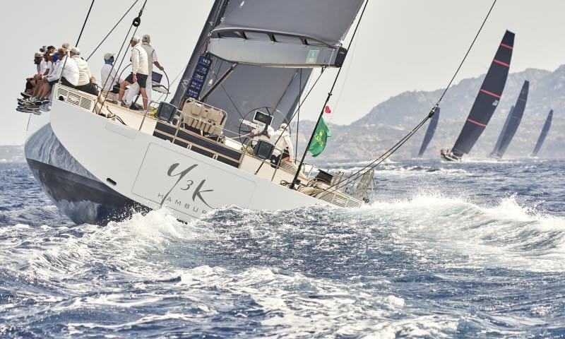 The Wally 101 Y3K leading the Supermaxi Class, Maxi Yacht Rolex Cup 2023 photo copyright Rolex / Carlo Borlenghi taken at Yacht Club Costa Smeralda and featuring the Maxi class