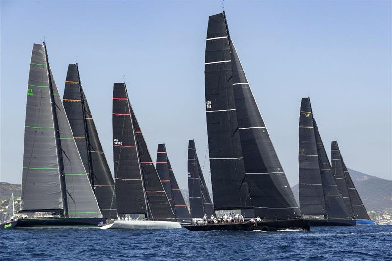 Maxi A1 and A2 set sail in light winds - Les Voiles de Saint-Tropez 2023, Day 1 - photo © Gilles Martin-Raget