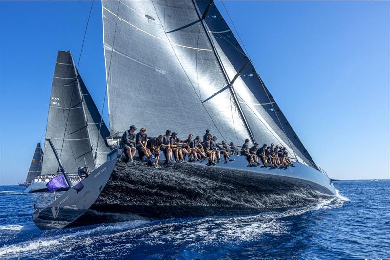 The mighty 100 footer V was fourth today under IRC corrected time in Maxi A photo copyright Gianfranco Forza taken at Société Nautique de Saint-Tropez and featuring the Maxi class