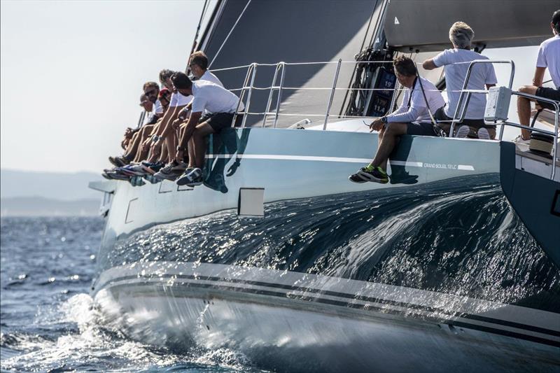 Also brand new is the Grand Soleil 72 Bianca - 2023 Les Voiles de Saint-Tropez photo copyright Gilles Martin-Raget taken at Société Nautique de Saint-Tropez and featuring the Maxi class