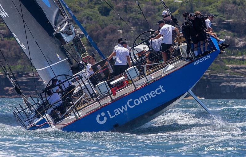 Law Connect heads for the Western shore photo copyright Bow Caddy Media taken at Cruising Yacht Club of Australia and featuring the Maxi class