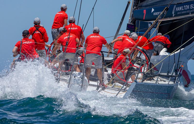 Wild Oats X bears away at the windward mark - photo © Bow Caddy Media