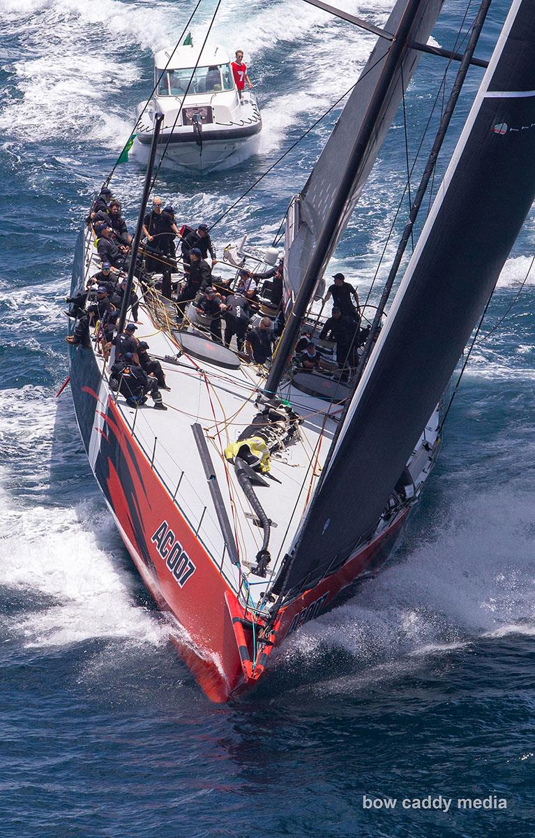 andoo Comanche preparing to part with their Channel 7 crew - photo © Bow Caddy Media