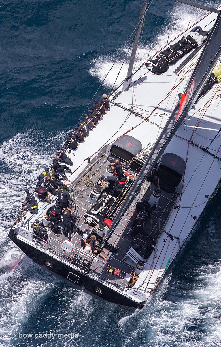 andoo Comanche on the move photo copyright Bow Caddy Media taken at Cruising Yacht Club of Australia and featuring the Maxi class