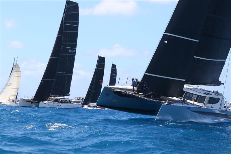 The HH66 Nemo and Gunboat 66 Coco de Mer catamarans at the 2023 BVI Spring Regatta photo copyright Ingrid Abery / www.ingridabery.com taken at Royal Ocean Racing Club and featuring the Maxi class