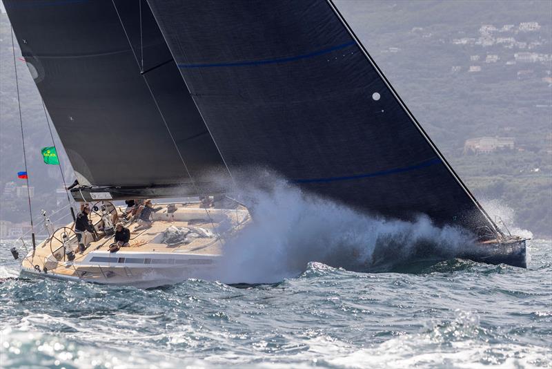 Paul Berger's Swan 80 Kallima, leads Class C, narrowly on day 2 of the IMA Maxi Europeans photo copyright IMA / Studio Borlenghi  taken at Circolo del Remo e della Vela Italia and featuring the Maxi class