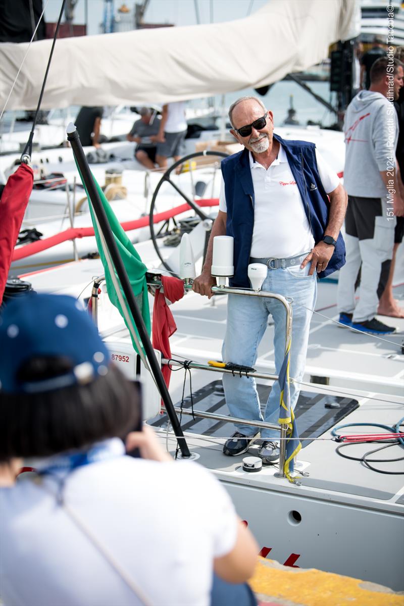 Owner Guido Paolo Gamucci on his canting keel Mylius 60 Cippa Lippa X is race-fit following last week's IMA Maxi Europeans photo copyright Studio Taccola taken at  and featuring the Maxi class