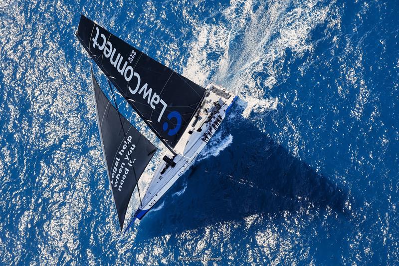 LawConnect takes Line Honours for the second time in a row in the 2024 Sydney Hobart race photo copyright Carlo Borlenghi taken at Cruising Yacht Club of Australia and featuring the Maxi class