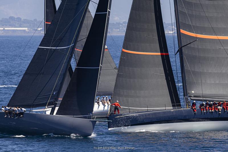 Tre Golfi Sailing Week IMA Maxi European Championship Inshore Series Day 1 photo copyright Tre Golfi Sailing Week / Studio Borlenghi taken at Circolo del Remo e della Vela Italia and featuring the Maxi class