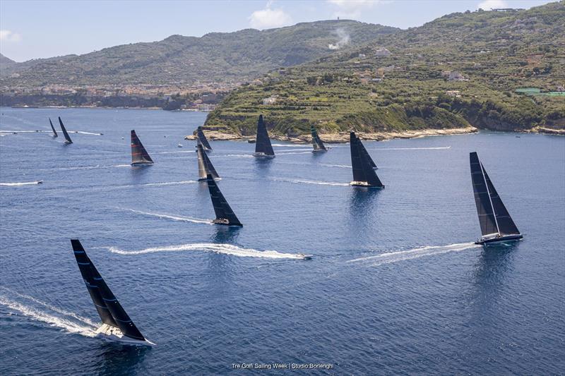 Tre Golfi Sailing Week IMA Maxi European Championship Inshore Series Day 1 photo copyright Tre Golfi Sailing Week / Studio Borlenghi taken at Circolo del Remo e della Vela Italia and featuring the Maxi class