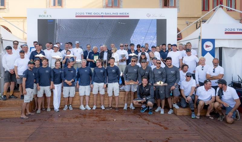 Winning crews at the IMA Maxi European Championship prizegiving in the Sorrento race village - IMA Maxi European Championship 2025 - photo © IMA / Studio Borlenghi 