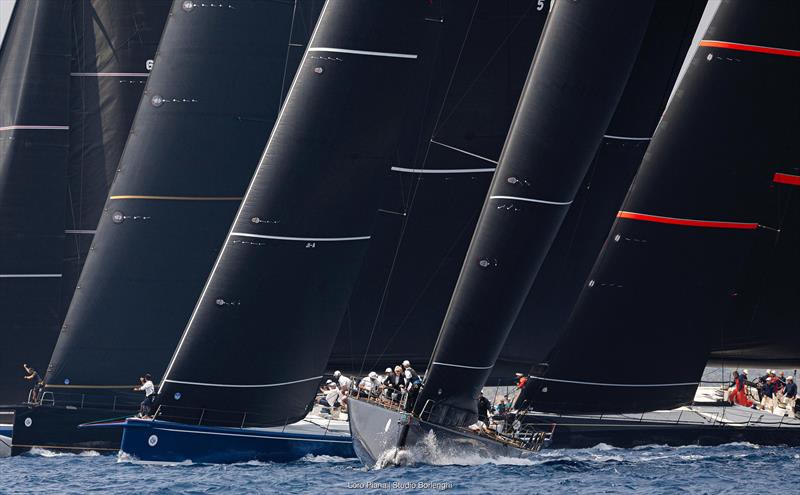 Sir Peter Ogden's Jethou - amid today's maxi yacht mêlée - won the combined Maxi 100 and Grand Prix class - Loro Piana Giraglia photo copyright Loro Piana / Studio Borlenghi taken at Yacht Club Italiano and featuring the Maxi class