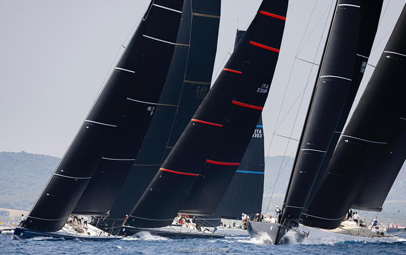 The Maxi 100 and Grand Prix classes set sail on today's coastal race  - Loro Piana Giraglia photo copyright Loro Piana / Studio Borlenghi taken at Yacht Club Italiano and featuring the Maxi class