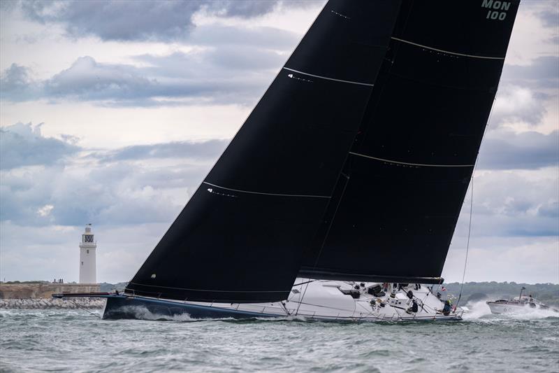 100th Rolex Fastnet Race Start photo copyright Jason Ludlow taken at Royal Ocean Racing Club and featuring the Maxi class