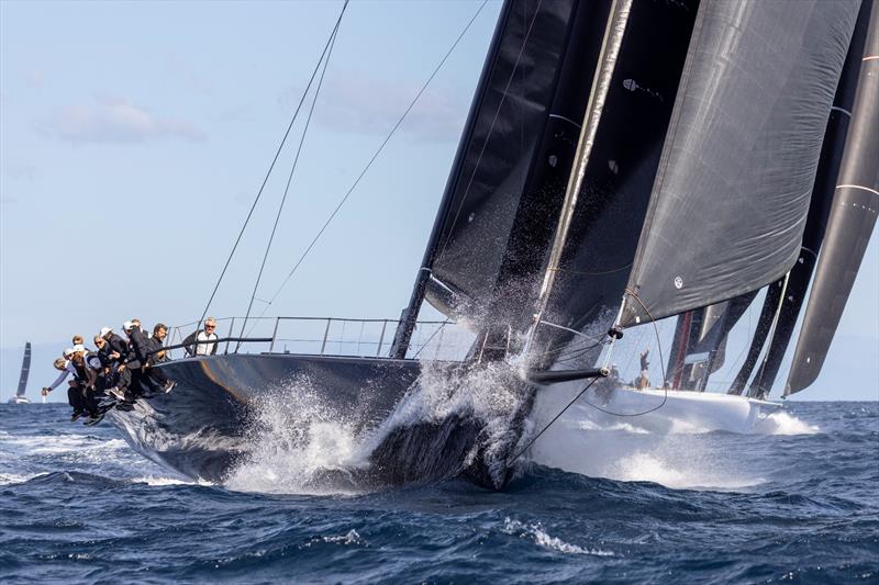 Sir Peter Ogden's Jethou versus Peter Harrison's Jolt photo copyright IMA / Studio Borlenghi  taken at Yacht Club Costa Smeralda and featuring the Maxi class