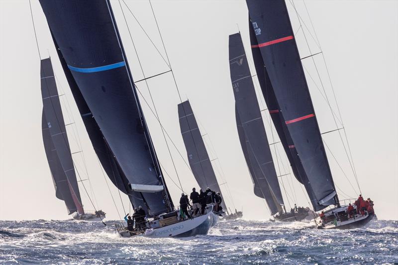 Alessandro Del Bono's Capricorno chases the longer Maxi 1 yachts last year photo copyright IMA / Studio Borlenghi  taken at Yacht Club Costa Smeralda and featuring the Maxi class