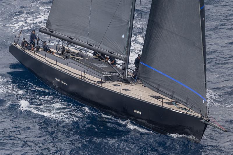 Past winners here, Terry Hui and his Wally 80 Lyra have work to do if they are to win Maxi 3 - Les Voiles de Saint-Tropez 2025 Day 4 photo copyright Gilles Martin-Raget / www.martin-raget.com taken at Société Nautique de Saint-Tropez and featuring the Maxi class