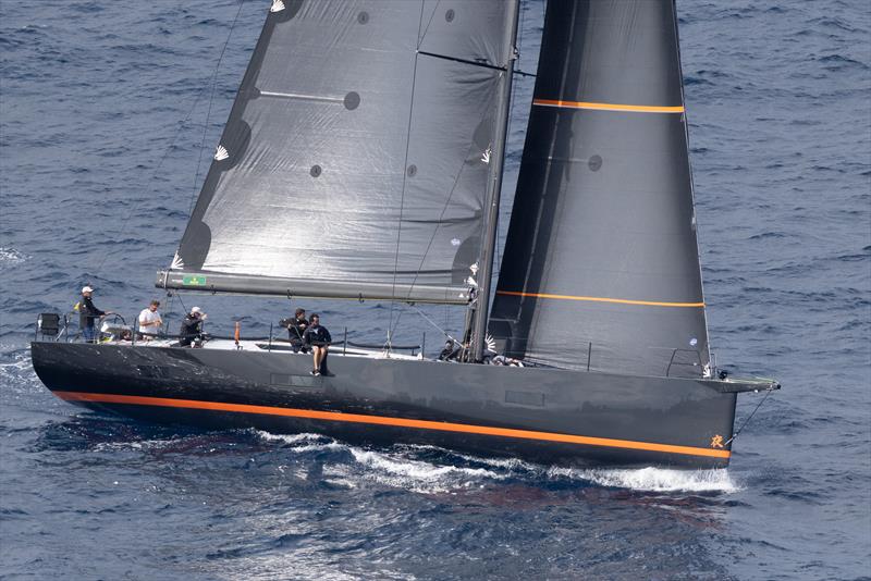 Luigi Sala's Vismara 62 Yoru was less than her usual impeccable self today - Les Voiles de Saint-Tropez 2025 Day 4 photo copyright Gilles Martin-Raget / www.martin-raget.com taken at Société Nautique de Saint-Tropez and featuring the Maxi class