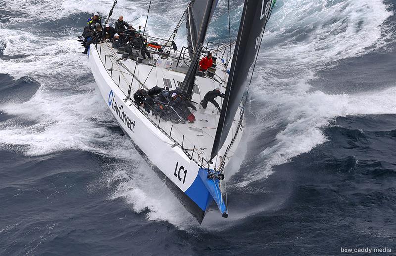Law Connect was first to the seaward mark again photo copyright Bow Caddy Media taken at Cruising Yacht Club of Australia and featuring the Maxi class