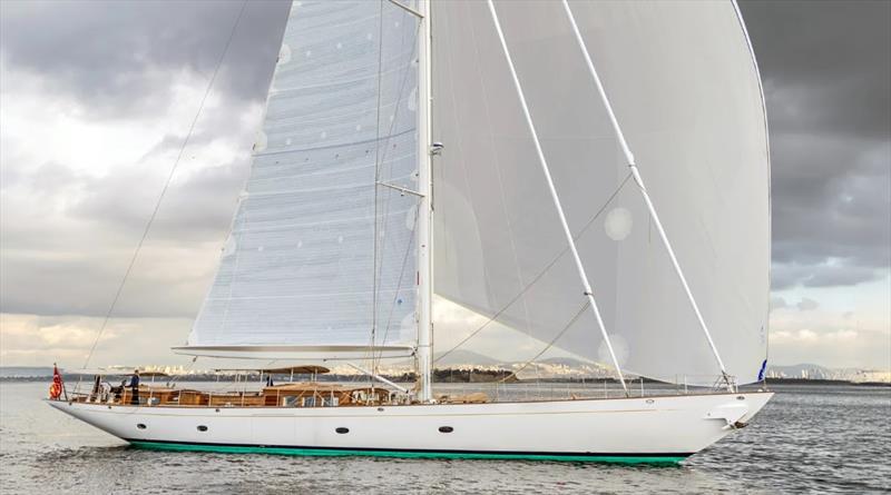 Linnea Aurora is the fifth Truly Classic 128 to be launched photo copyright Hoek Design taken at  and featuring the Maxi class